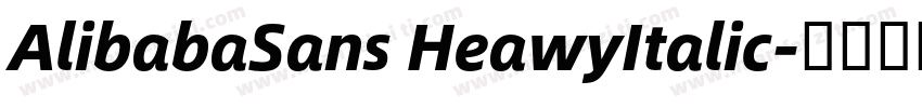 AlibabaSans HeawyItalic字体转换